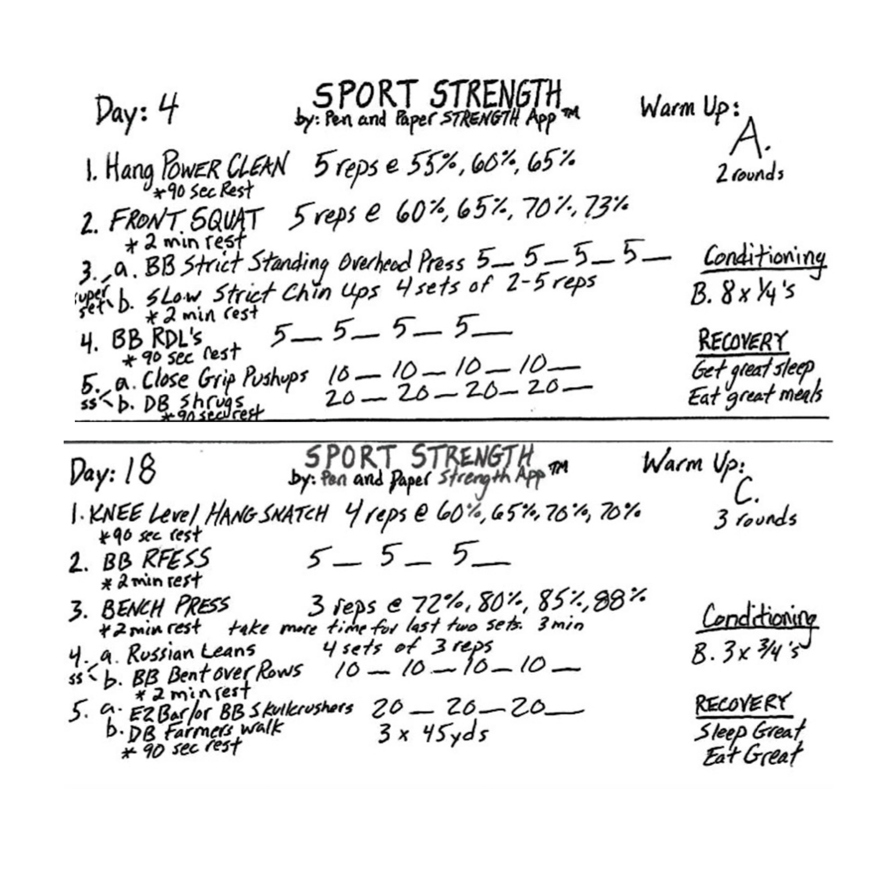 SPORT STRENGTH 36 DAY TRAINING PLAN FOR ATHLETES Pen And Paper sport-strength-36-day-training-plan-for-athletes-pen-and-paper