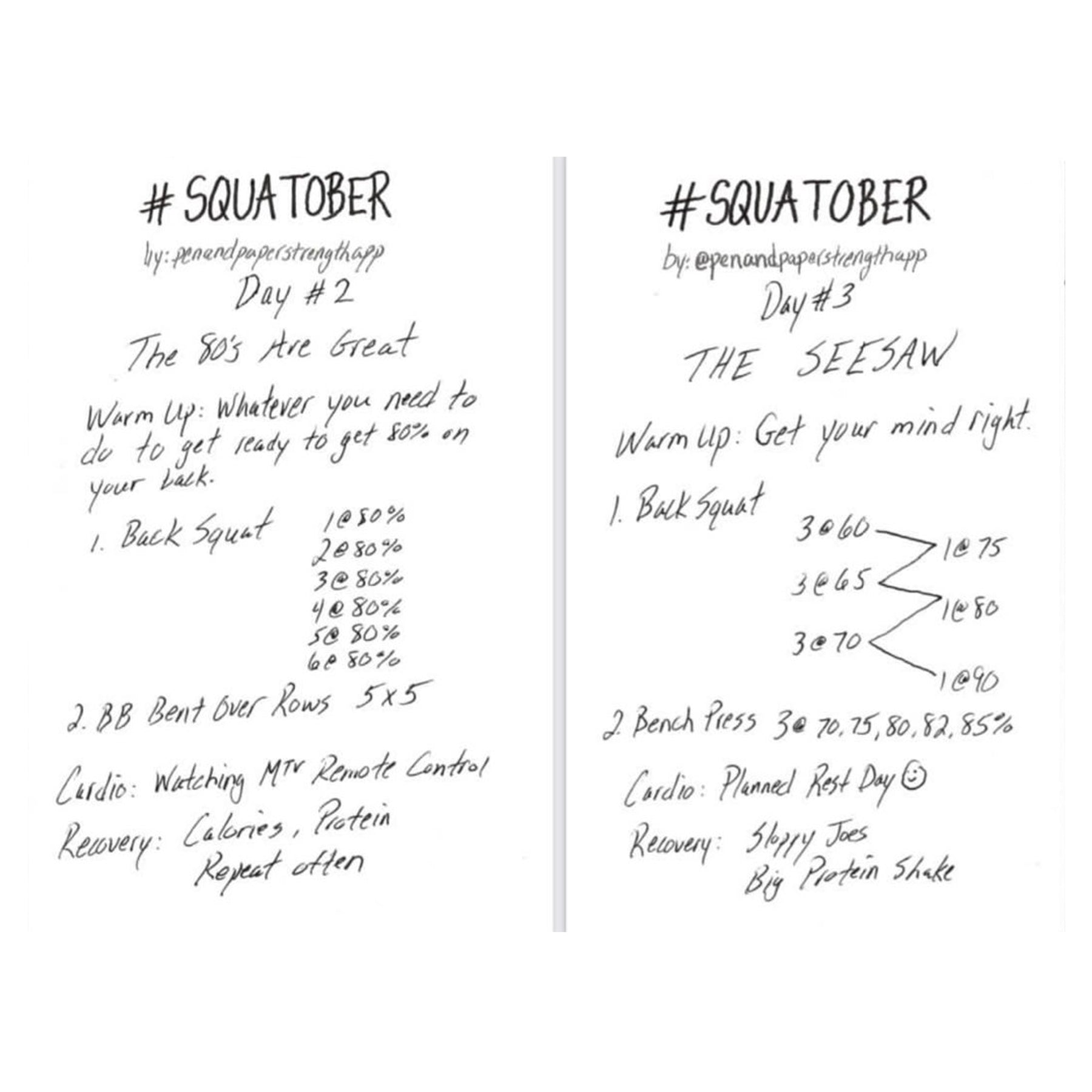 Squatober Guide.pdf Official Squatober 2016 Strength Plan – Pen and Paper Strength App